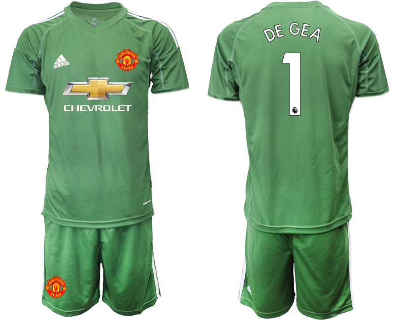 Men 2020-2021 club Manchester United green goalkeeper #1 Soccer Jerseys->manchester united jersey->Soccer Club Jersey